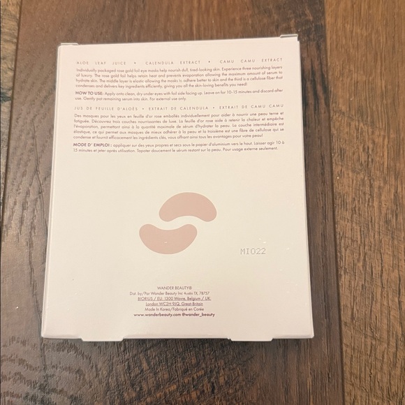 Wander Beauty Rose Gold Baggage Claim Eye Masks - Picture 2 of 2